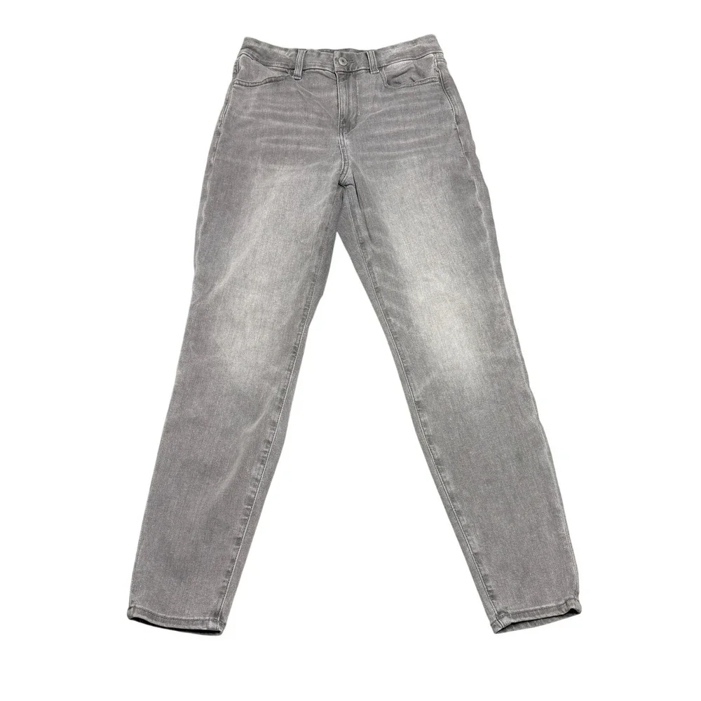 American Eagle Curvy Hi-Rise Jegging Womens 8 Short Grey Stretch Denim Jeans